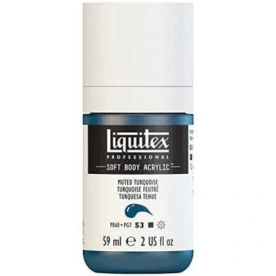 Imagen de Liquitex 1959503 Professional Soft Body Pintura acrílica (consistencia cremosa, alta pigmentación, resistente a la luz y al envejecimiento, bote de 59 ml), color turquesa