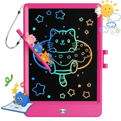 Imagen de TEKFUN Tablet de Escritura LCD 8,5 Pulgadas,juguetes para niños 3 4 5 6 7 años y niñas juguetes,regalos niñas,regalos vuelta al cole,regalos cumpleaños(Rosa Rojo)