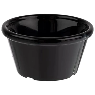 Imagen de APS 40768 Juego de 12 cuencos (plástico, diámetro 7,5 cm, altura 4 cm), color negro