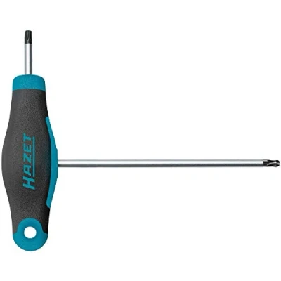 Imagen de Hazet Llave Allen (Hoja Corta y Larga para Uso Flexible, Perfil Torx, tamaño: T15) 829KKT T15, Azul Oscuro