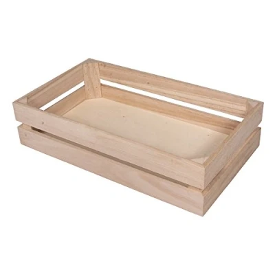 Imagen de Rayher 62728000 Caja de Madera Fruta, 35.5 x 20.5 8.5 cm, Incluye 2 alcayatas, para Manualidades y decoración