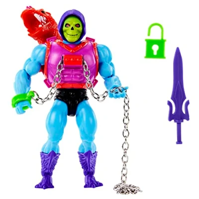 Imagen de Masters of the Universe Origins Dragon Blaster Skeletor Figura de acción lujo con accesorios, juguete coleccionable MOTU 14cm, HKM88