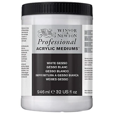 Imagen de Winsor &amp; Newton, imprimación acrílica, 3054920 White Gesso, bote de 946 ml