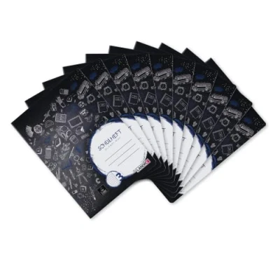 Imagen de Landre 100050090 Cuaderno A4, 16 hojas, línea 3R con margen, 80 g/m2, sin madera, 10 unidades, 3 modelos surtidos