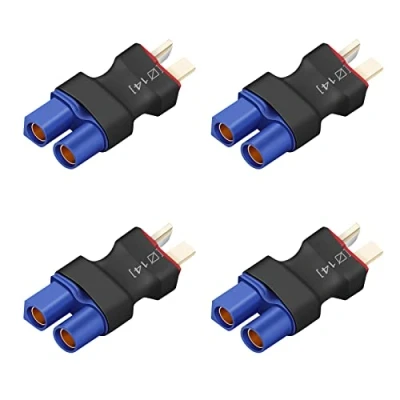 Imagen de YOWOO 4 PCS Deans Estilo T Adaptador de Enchufe Macho &gt; Conector del Hembra EC3 para batería Lipo
