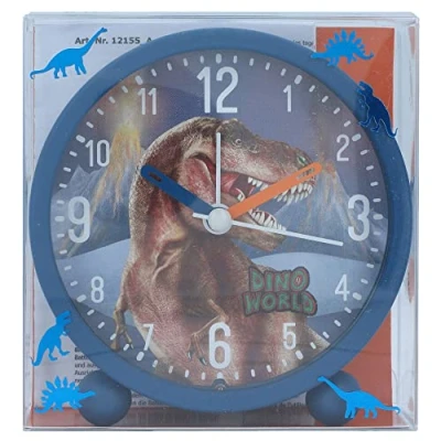 Imagen de Depesche Dino World 12155 Réveil pour Enfant Avec fonction lumière Bleu