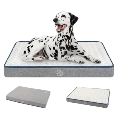 Imagen de EMPSIGN Cama Perro Mascotas Impermeable Doble Cara (Cálido y Frío), Funda Extraíble Lavable a Máquina, Alfombrilla de para Perros Grande Dormir (X Large, Gris)