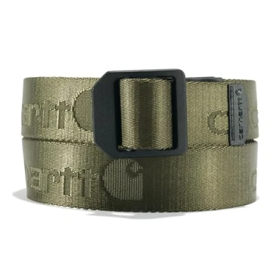 Imagen de Carhartt NYLON WEBBING LADDER LOCK BELT Para Hombre, Verde militar, M