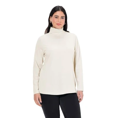 Imagen de Ulla Popken Shirtrolli Basic, Camiseta Cuello Alto para Mujer, Blanco (Natur), 42 44
