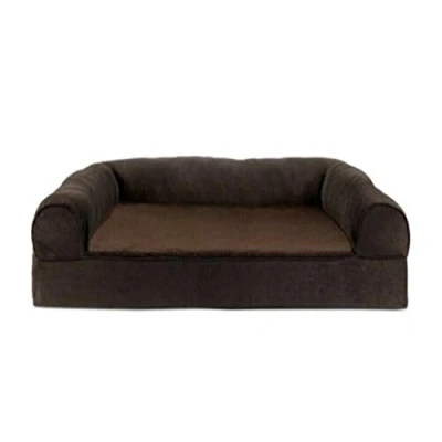 Imagen de Furhaven Large Orthopedic Dog Bed Plush &amp; Suede Sofa Style w/Removable Washable Cover Espresso,
