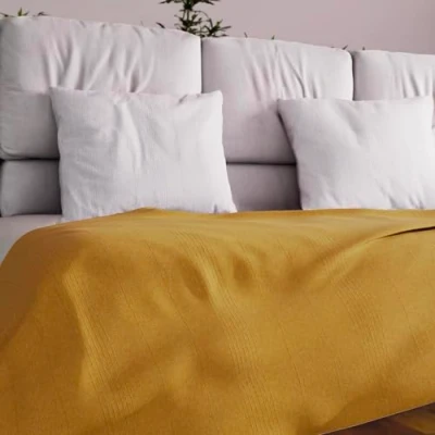 Imagen de Soleil d&#039;ocre ADELE Colcha, Amarillo, 180 x 220 cm