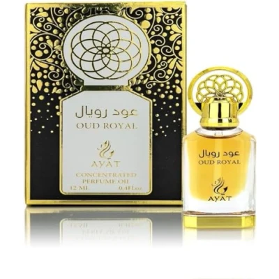 Imagen de Ayat Perfumes Aceite de Perfume 12ml Extracto sin Alcohol, Eau Parfum Calidad Almizcle, Unisex, Oriental, Árabe, Oud, Natural, Ámbar dubai (Royal Oudd 12ml)