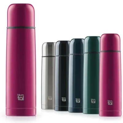 Imagen de Blumtal Termo Café de Viaje sin BPA, Vaso Térmico, Taza acero inoxidable con aislamiento doble pared, Bahías, 500ml