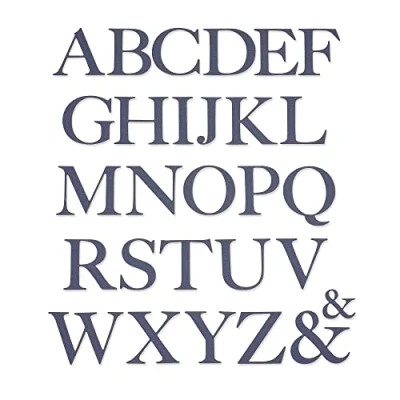 Imagen de Sizzix Thinlits 665282 Troquel Serif Alphabet de Lisa Jones, multicolor, talla única