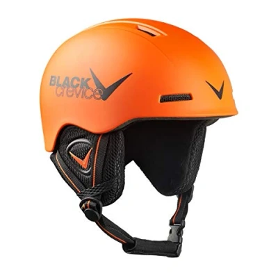 Imagen de BLACK CREVICE Stubai Casco de esquí para niños I Resistente a Golpes con diseño Deportivo Transpirable Tamaño Ajustable (48 52, Naranja/Negro)