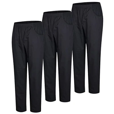 Imagen de MISEMIYA Pack 3 Pcs PANTALÓN Sanitario Unisex Uniforme Uniformes MEDICOS DE Trabajo 4XL, Negro 21