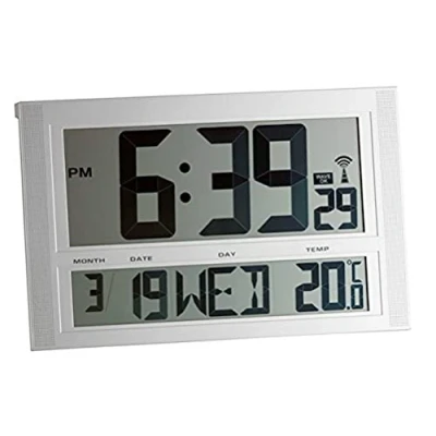 Imagen de TFA Dostmann 60.4505 Digital Reloj de Pared Vesuv (Negro)