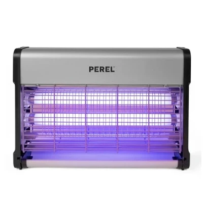 Imagen de Perel Eliminador de Insectos eléctrico, LED UV, Rejilla 2800 V, Bandeja colectora extraíble, 80 m², Metal