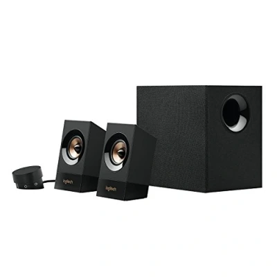 Imagen de Logitech Z533 2.1 Sistema de Altavoces con Subwoofer, Sonido Potente, 120W Pico, Graves Potentes, Entradas Audio 3.5 mm/RCA, Multidispositivos, Enchufe UK, PC/PS4/Xbox/TV/Smartphone/Tablet