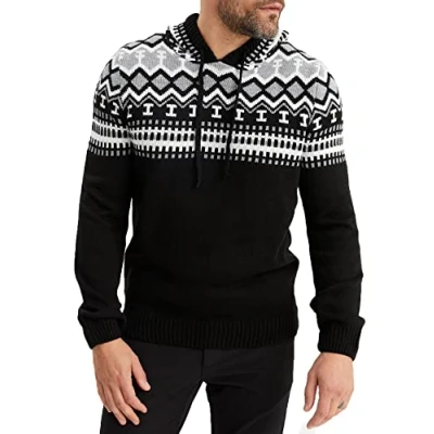 Imagen de Leif Nelson Norweger Jersey con capucha, Hombre, Talla: Medium, Schwarz