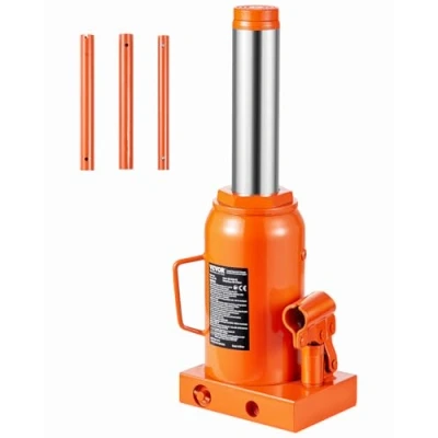 Imagen de VEVOR Gato Hidráulico de Botella 30 T Manual Soldado Rango Elevación 285 475 mm Mango Largo 3 Secciones para Automóviles, Reparación Ingeniería Industrial