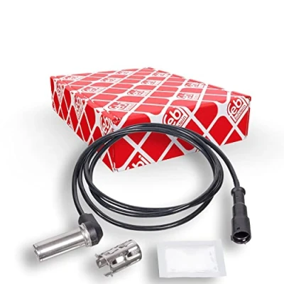 Imagen de FEBI BILSTEIN 45824 Sensor de ABS Eje delantero, izquierda, derecha con casquillo, grasa 1200Ohm 1325mm 1415mm