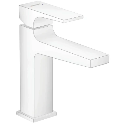 Imagen de Hansgrohe Metropol Grifo monomando de lavabo 110 con vaciador Push Open, blanco mate, 32507700