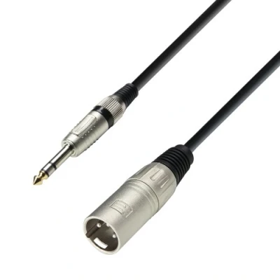 Imagen de Adam Hall Cables 3 STAR BMV 0600 Cable de Micro XLR macho a Jack 6,3 mm estéreo 6 m