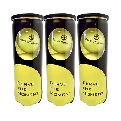 Imagen de PadelPursuit Training Pelotas de Padel para Juegos Entrenamiento, 3 Botes Pelotas, 9 Pádel