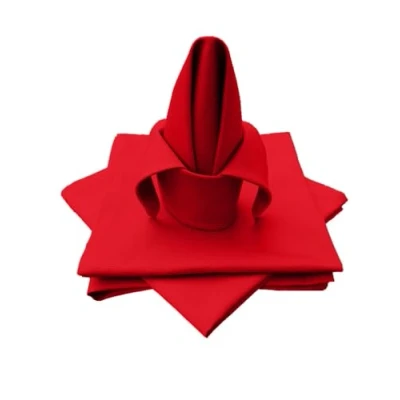 Imagen de Lemos Home servilletas de Tela, 4 Unidades, 100% algodón, colección Concepto, Color y tamaño a Elegir (Juego 45 x cm, Rojo)