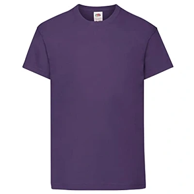 Imagen de Fruit of the Loom Camiseta de Manga Corta Original Niños (5 6 Años/Púrpura)