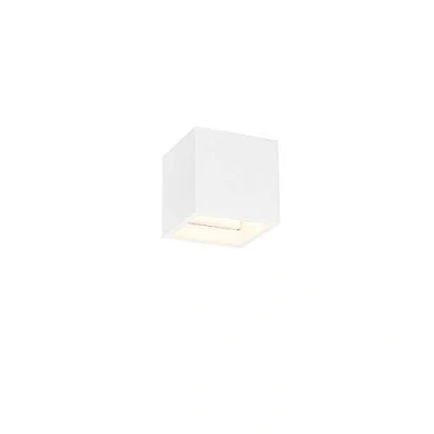 Imagen de Qazqa Aplique moderno blanco KAY NOVO Yeso Cuadrada Adecuado para LED Max. 1 x 25 Watt