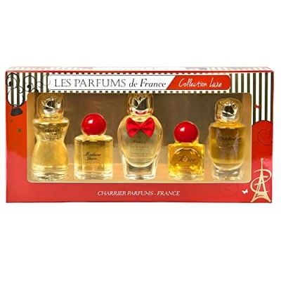 Imagen de Charrier Parfums&quot;Colección Luxe&quot; Estuche De 5 Eau Parfum En Miniaturas Color Rojo 49.7 ml