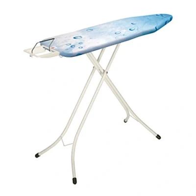 Imagen de Brabantia Mesa de Planchar B para Plancha Vapor Universal Ajustable Diestros y Zurdos No se Desliza Araña Plegable Ice Water 124x38 cm