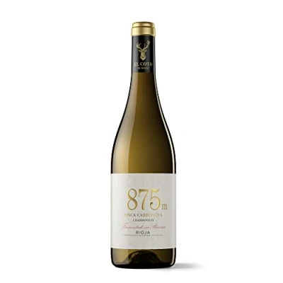 Imagen de 875 m Chardonnay Blanco, Vino blanco DOC Rioja, Variedad Charonnay, Frutal y Complejo, Botella 750 ml