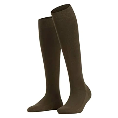 Imagen de FALKE Family W KH algodón sostenible largo unicolor 1 par, Calcetines largos Mujer, Verde (Military 7826) nuevo ecológico, 35 38