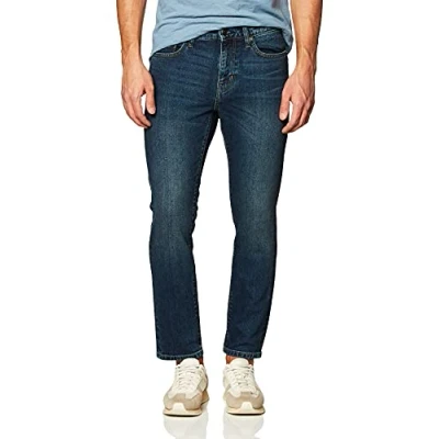 Imagen de Amazon Essentials Vaqueros Ajustados Hombre, Lavado Oscuro, 28W / 30L