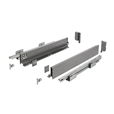 Imagen de GTV Cajón AXISPRO para abrir 450 mm antracita Sistema de cajones Fácil montaje Empuje a Acceso libre Carga hasta 40 kg Altura: 69