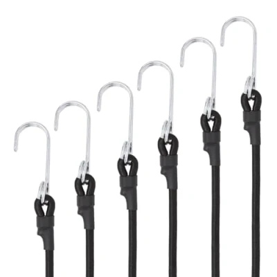 Imagen de Pulpos Elasticos,Gomas Elasticas con Gancho 100 CM Elasticos Transporte 6 Cuerda Elastica para Moto Camping Toldo,Negro.