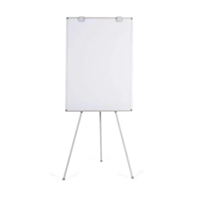 Imagen de BoardsPlus, Caballete trípode, superficie lacada magnetica, adecuado para rota folios marco en aluminio anodizado, ajustable altura, 70 x 100 180 cm