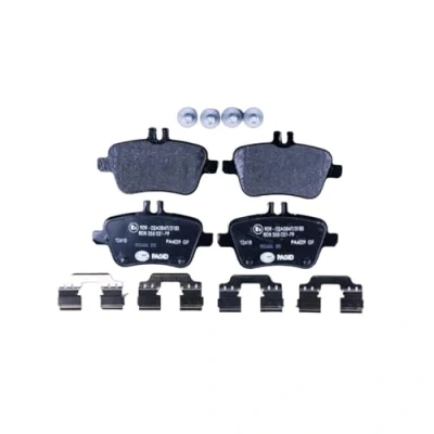 Imagen de HELLA 8DB 355 021 791 Juego de pastillas freno preparado para indicador desgaste con tornillos pinza accesorios MERCEDES BENZ: Clase A