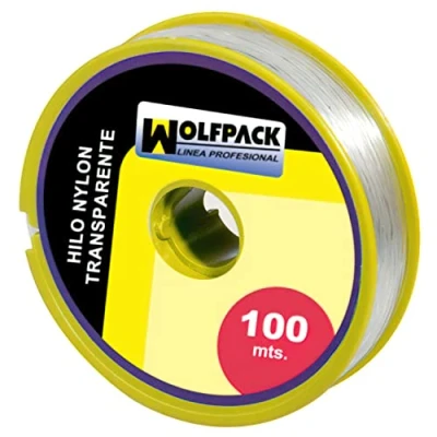 Imagen de WOLFPACK LINEA PROFESIONAL Hilo Nylon Transparente 0.7 mm. Rollo 100 m.