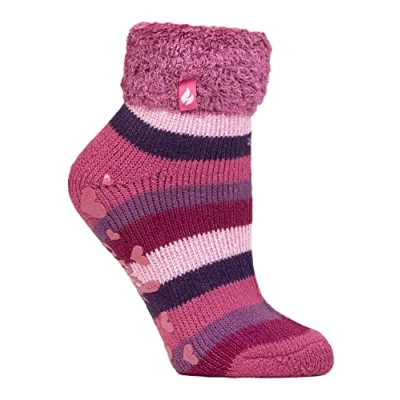 Imagen de HEAT HOLDERS Calcetines térmicos de corte bajo para mujer, extra suaves, esponjosos, antideslizantes, con empuñaduras, HHl11, 4/8 UK