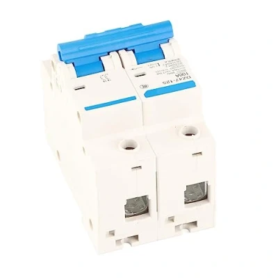 Imagen de BORDSTRACT Disyuntor en Miniatura de 400V 100A, DZ47 125 2P Protección Contra Fugas, Interruptor Aire para Sistemas Paneles Solares Red