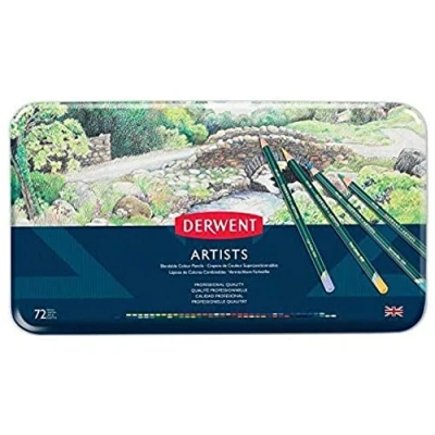 Imagen de Derwent Lápices Artists de Colores para Dibujar y Escribir, Ideal Matizar Crear Capas, Set 72, Calidad Profesional, 32097