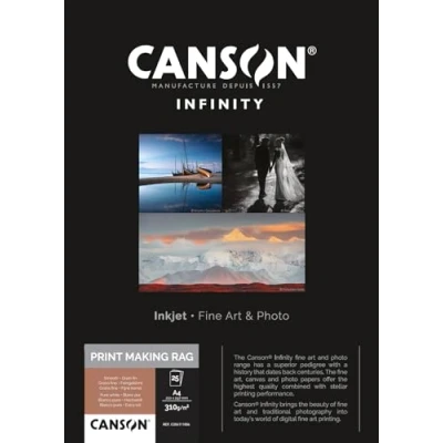 Imagen de Canson Infinity PrintMaKing Rag, Caja A4, 25 hojas, 100% algodón, 310 g