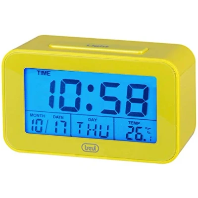 Imagen de Trevi SLD 3P50 Reloj Digital con Alarma y termómetro, Color Amarillo