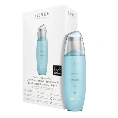 Imagen de GESKE SmartAppGuided™ MicroCurrent Skin Scrubber &amp; Blackhead Remover 9 en 1 Cuidado de la piel Limpieza facial Antiedad Lifting profesional Eliminador puntos negros