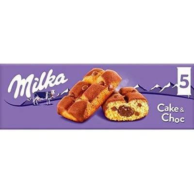 Imagen de Milka Cake &amp; Choc Bizcocho con Pepitas de Chocolate Leche los Alpes y Relleno 175g