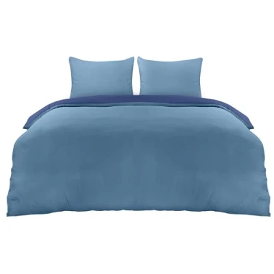 Imagen de Utopia Bedding Funda Nordica 220 x 240 Microfibra Juego de Edredon 220x240 cm y 2 Fundas Almohada 65x65 (Azul Marino/Azul Claro)